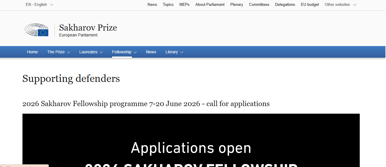 European Parliament's Sakharov Fellowships