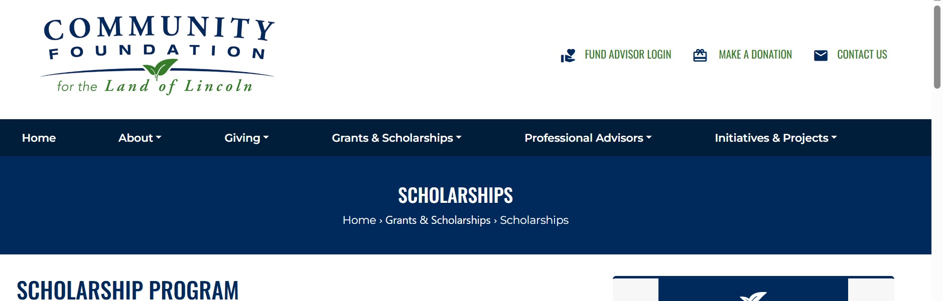 Community Foundation for the Land of Lincoln Scholarships 2026