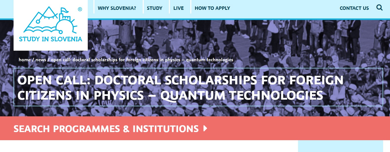 Doctoral Scholarships for Foreign Citizens in Physics