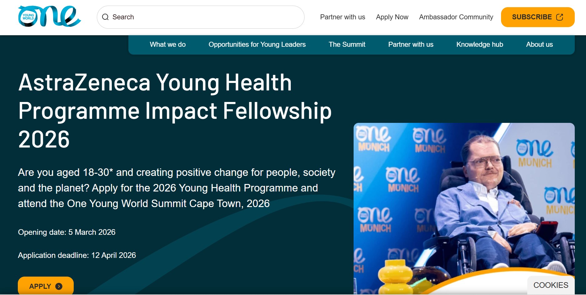 AstraZeneca Young Health Programme Impact Fellowship 