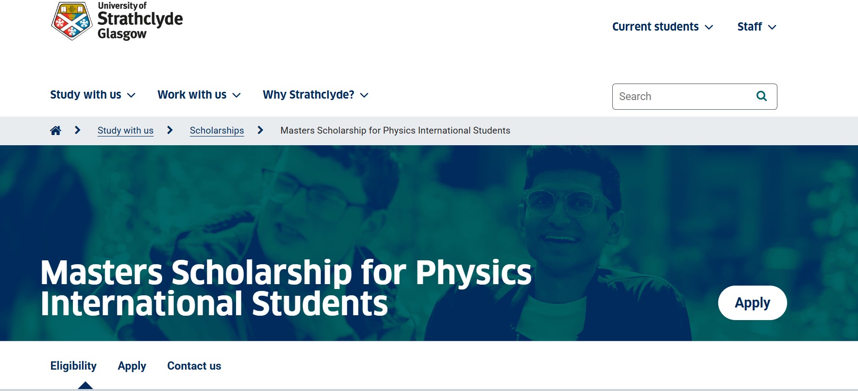 Masters Scholarship for Physics International Students 2026