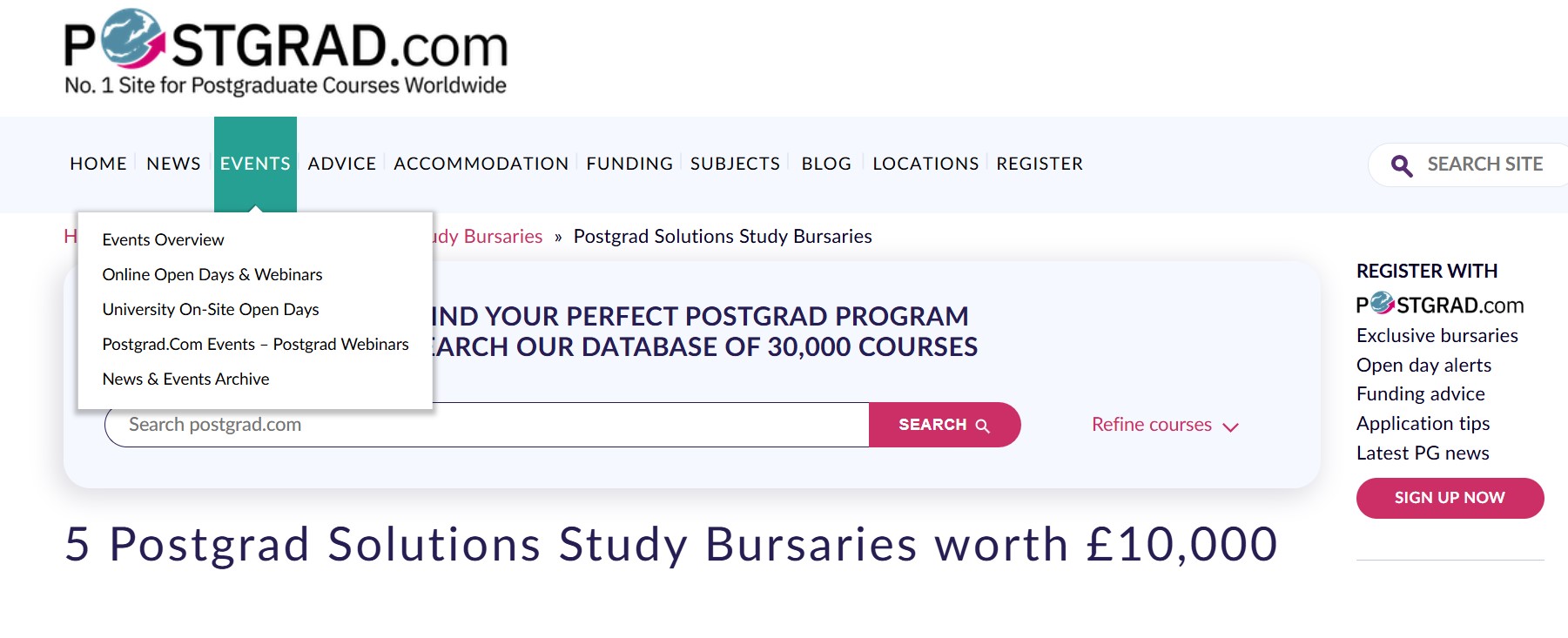 Postgrad Solutions Study Bursaries 2026