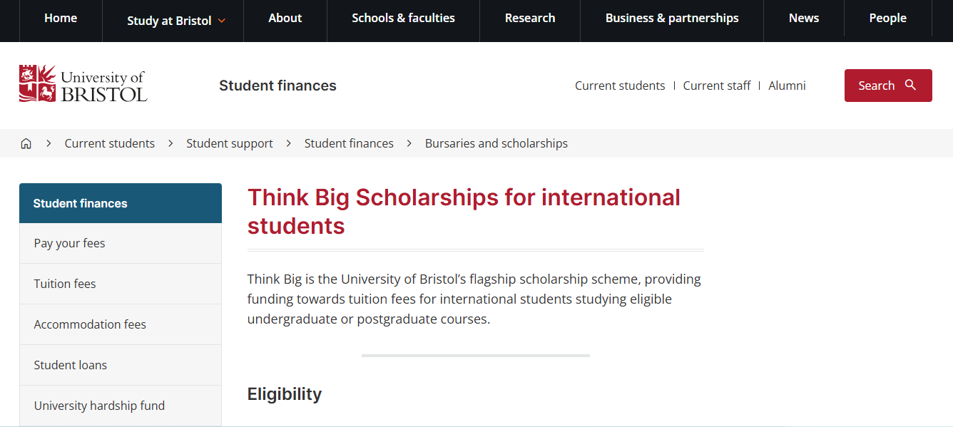 Think Big Scholarships 2026