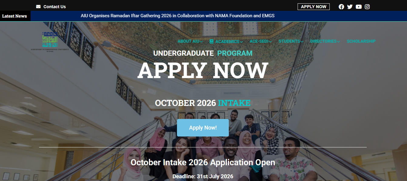 Albukhary International University Scholarship 