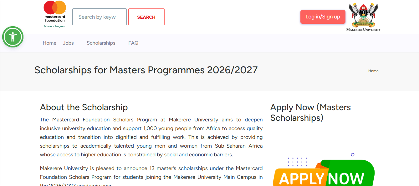 Makerere University Mastercard Foundation Scholars Program
