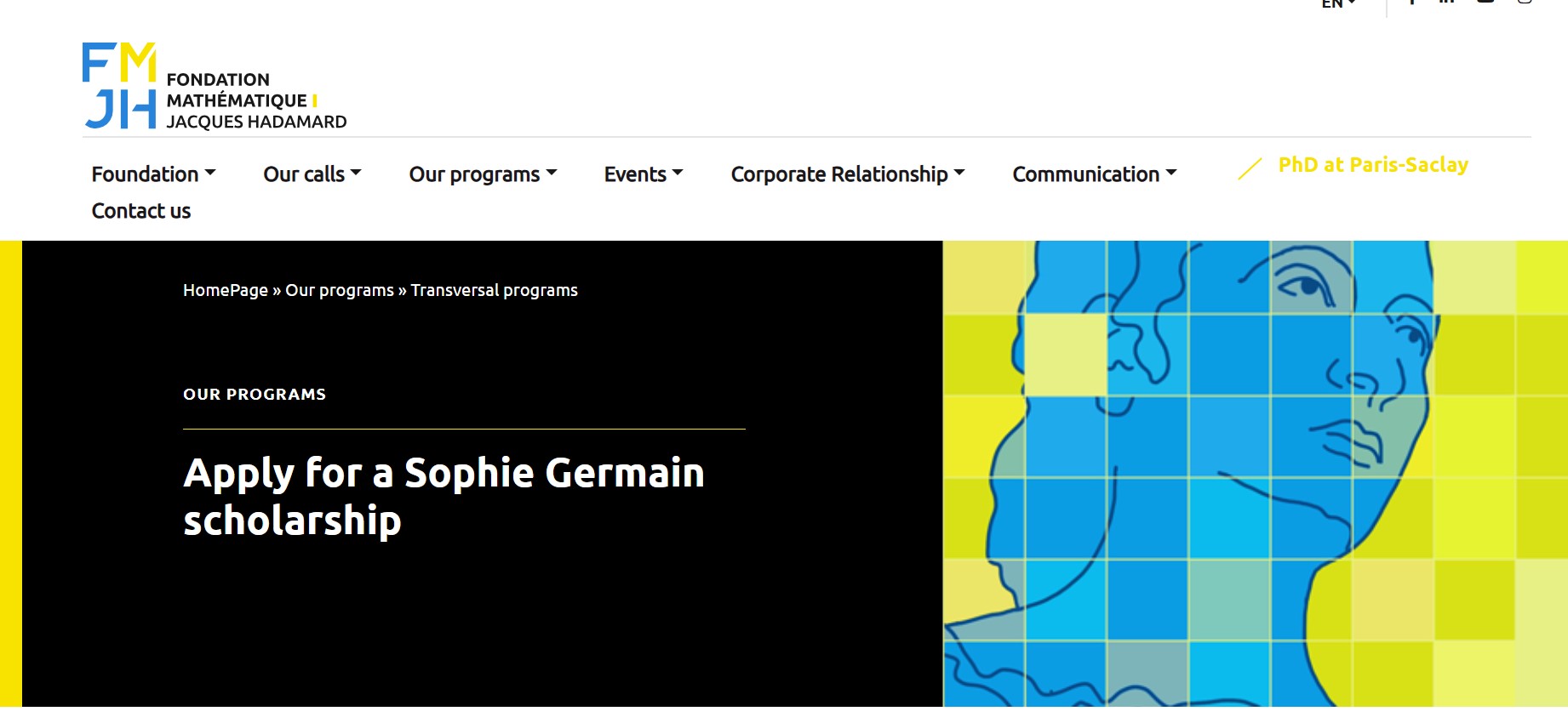 SOPHIE GERMAIN SCHOLARSHIP 2026 IN FRANCE