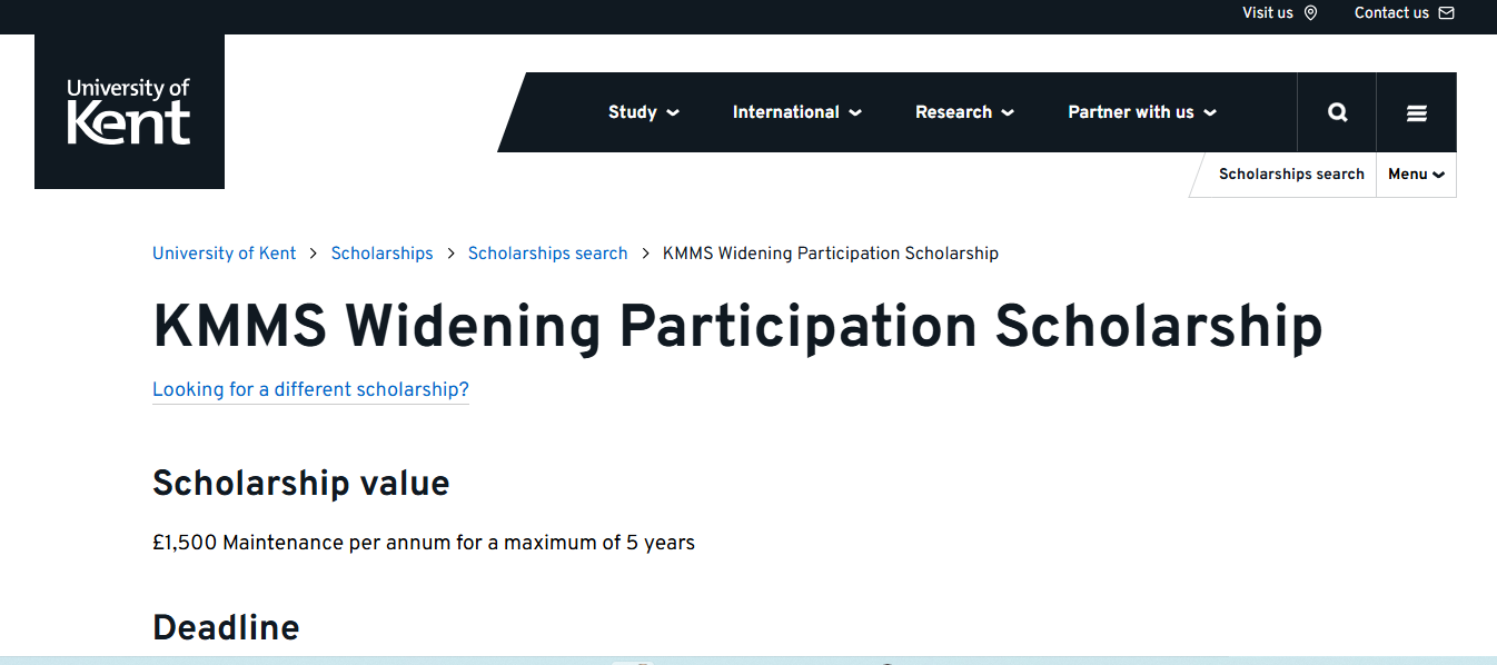KMMS Widening Participation Scholarship