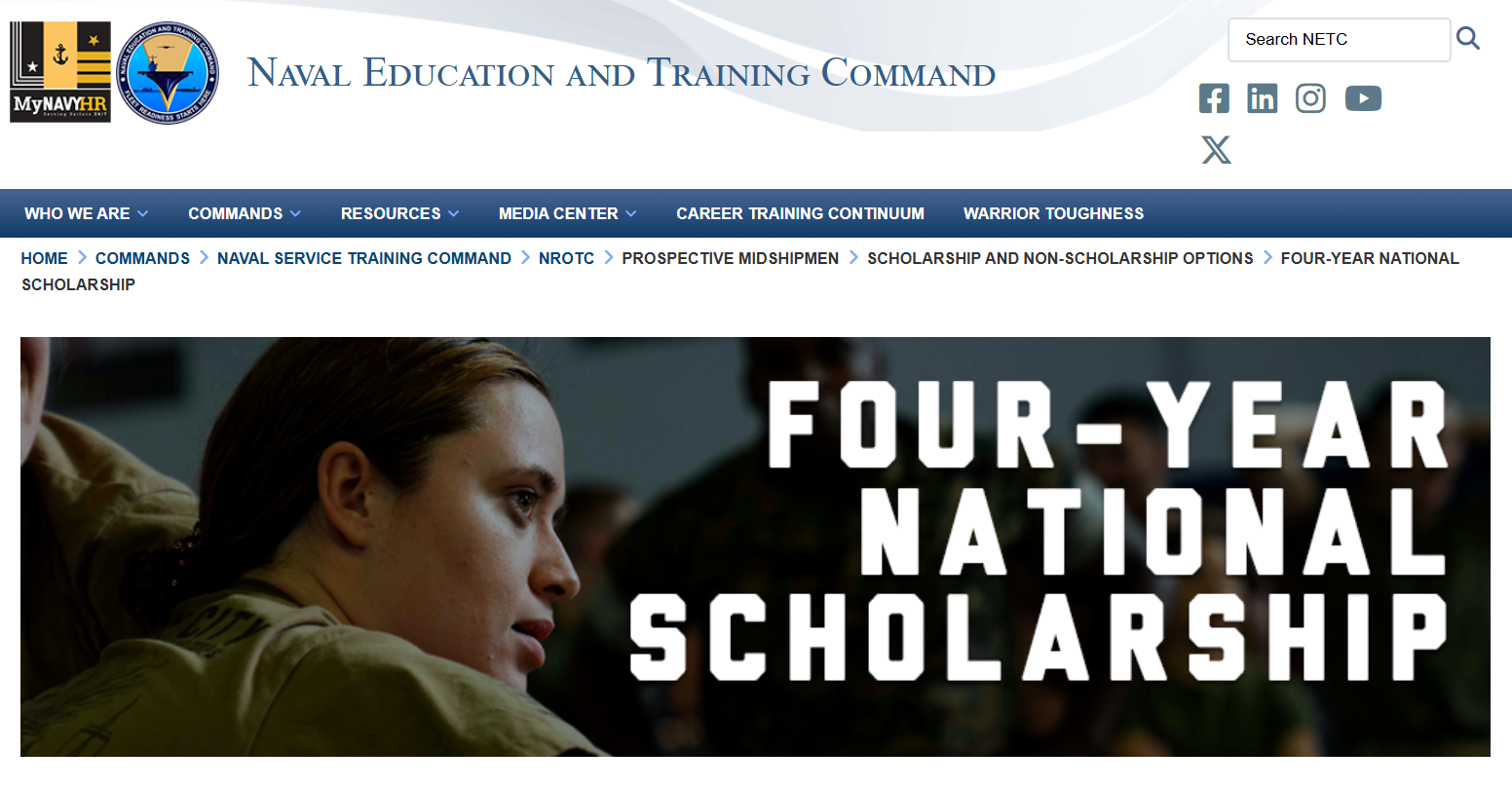 NROTC National Scholarship 2027 