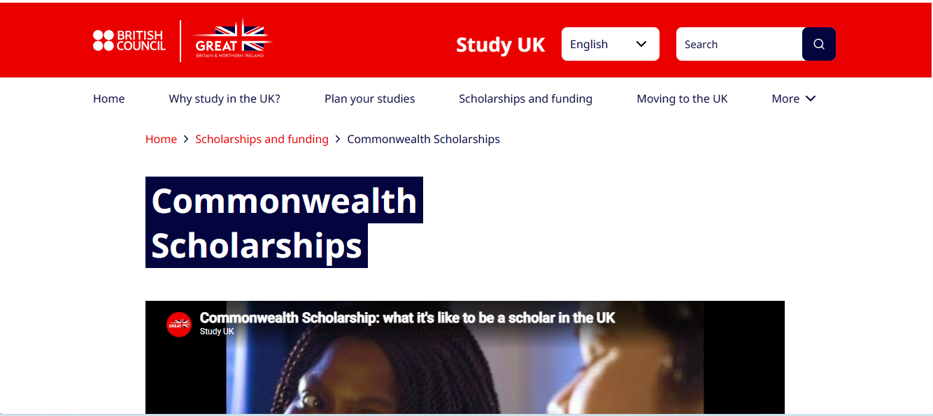 Commonwealth Scholarships 2026