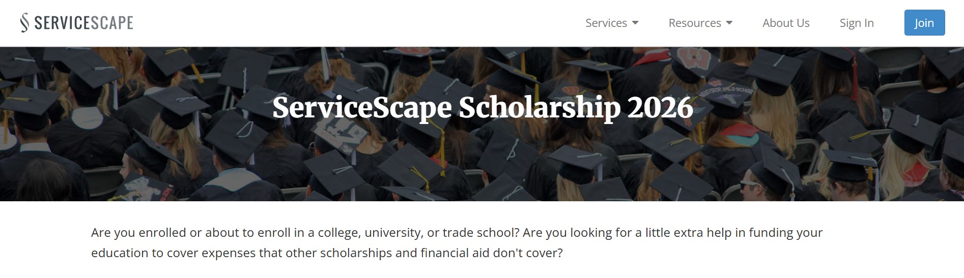 ServiceScape Scholarship 2026