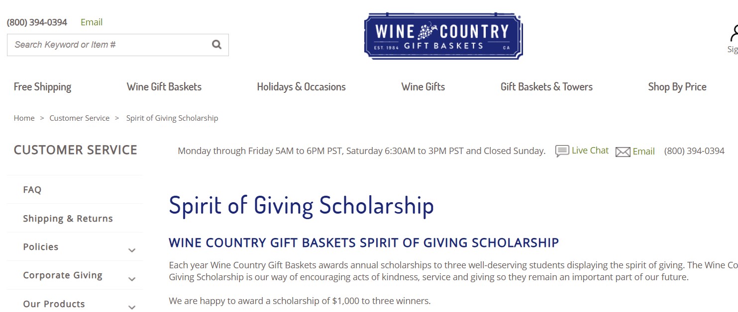 Spirit of Giving Scholarship 2026