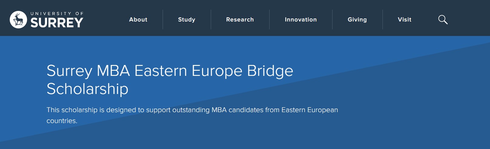 Surrey MBA Eastern Europe Bridge Scholarship 2026