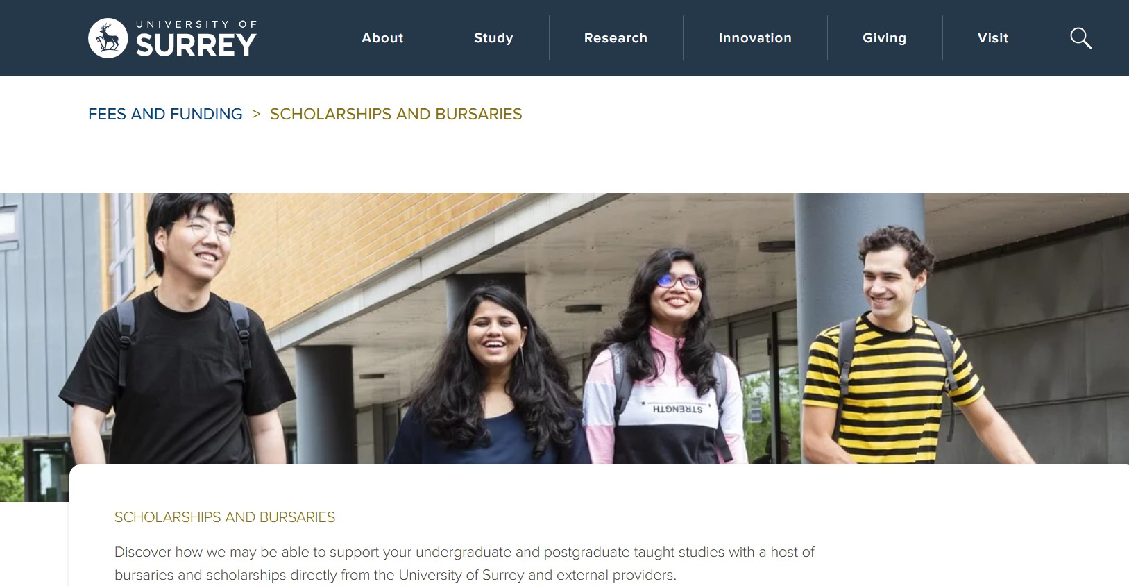 University of Surrey Undergraduate Scholarships 2026 