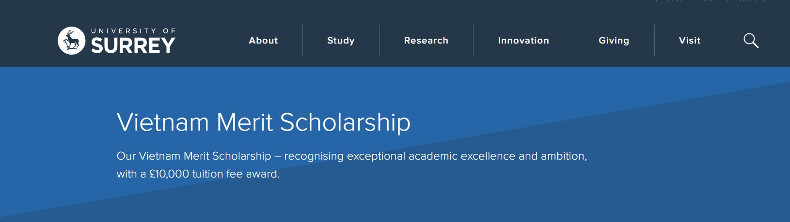 Vietnam Merit Scholarship 2026 at the University of Surrey 