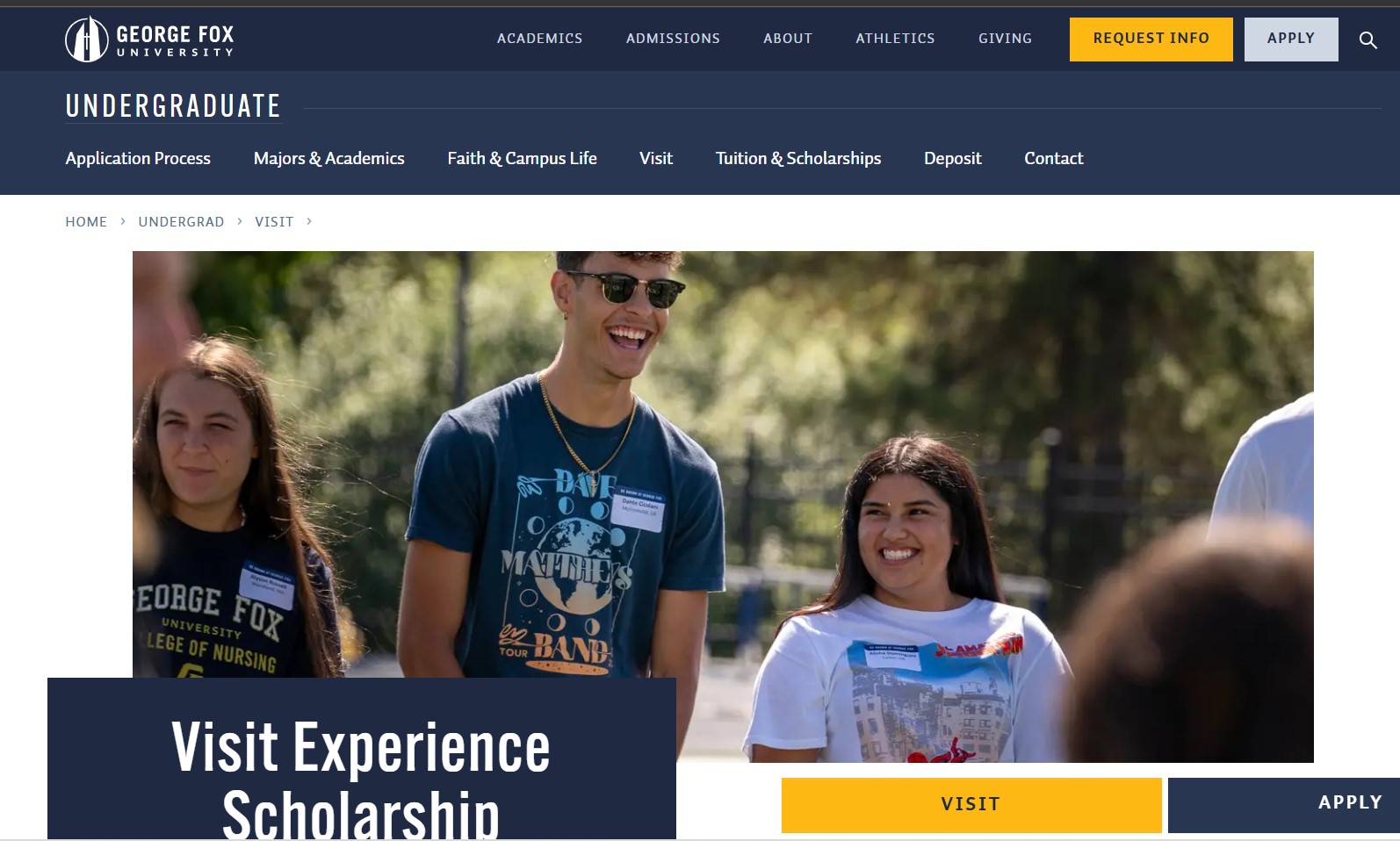 Visit Experience Scholarship 2026 