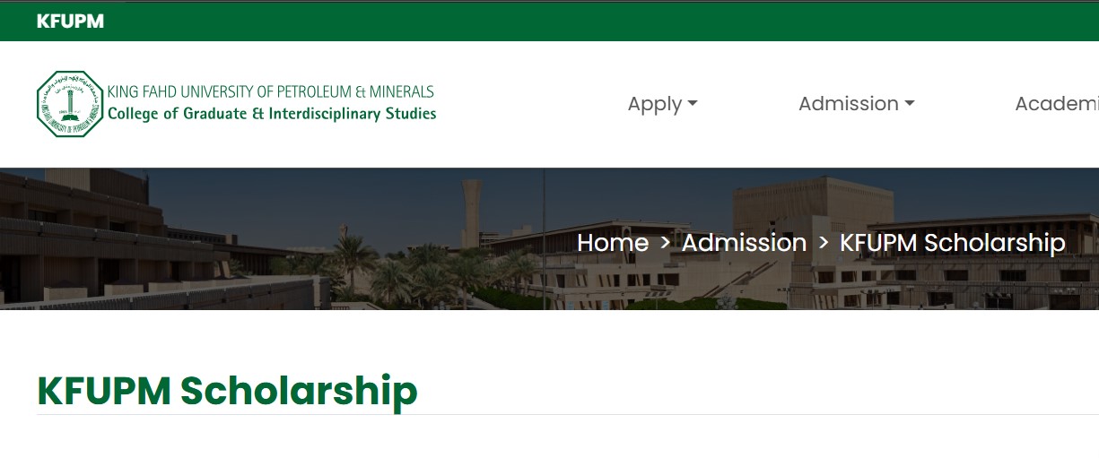 2026 King Fahd University Scholarship in Saudi Arabia (KFUPM) | Fully Funded 2026 King Fahd University Scholarship in Saudi Arabia