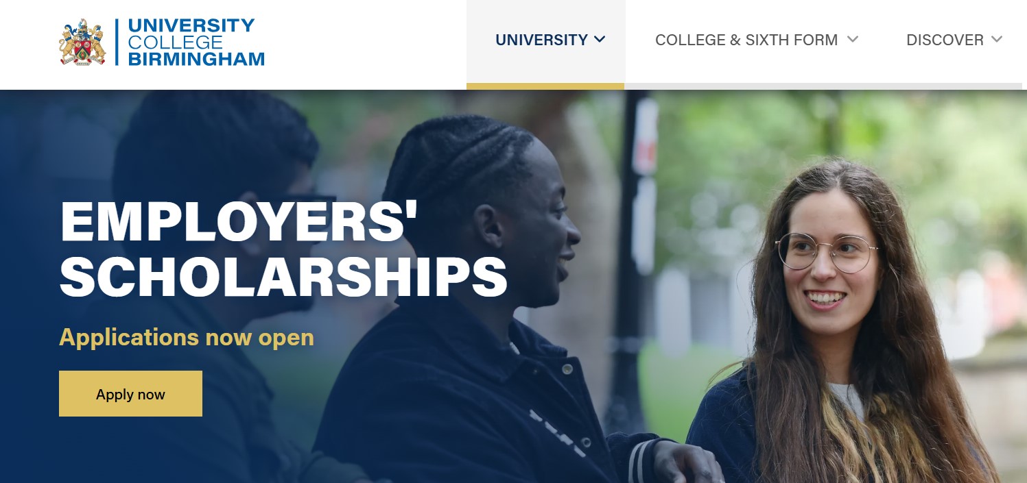 Employers’ Scholarships 2026 at University College Birmingham (Fully Funded)