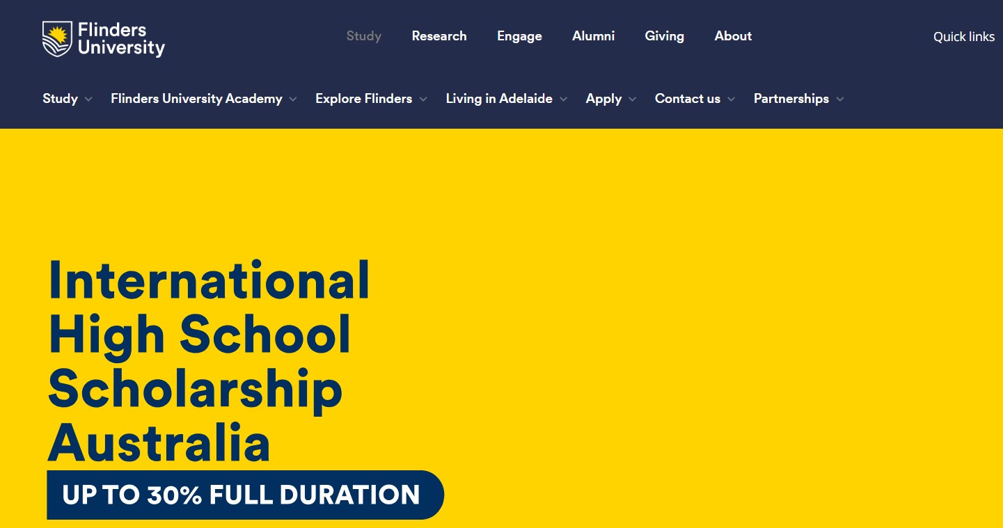 Flinders International High School Scholarships Australia 2026