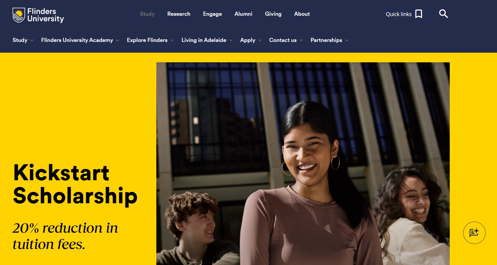 Flinders University Kickstart Scholarship 2026