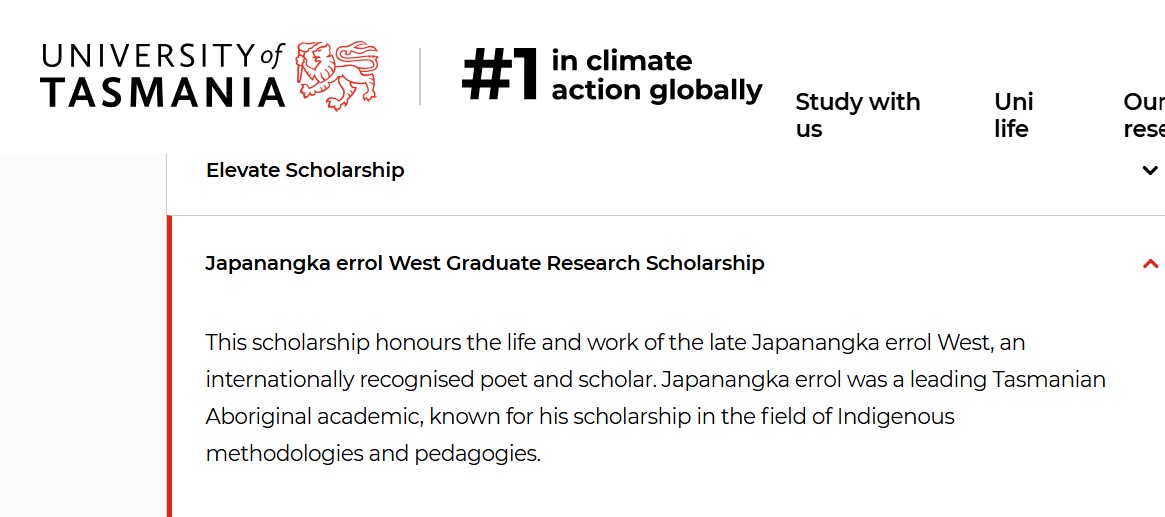 Japanangka Errol West Graduate Research Scholarship 2027