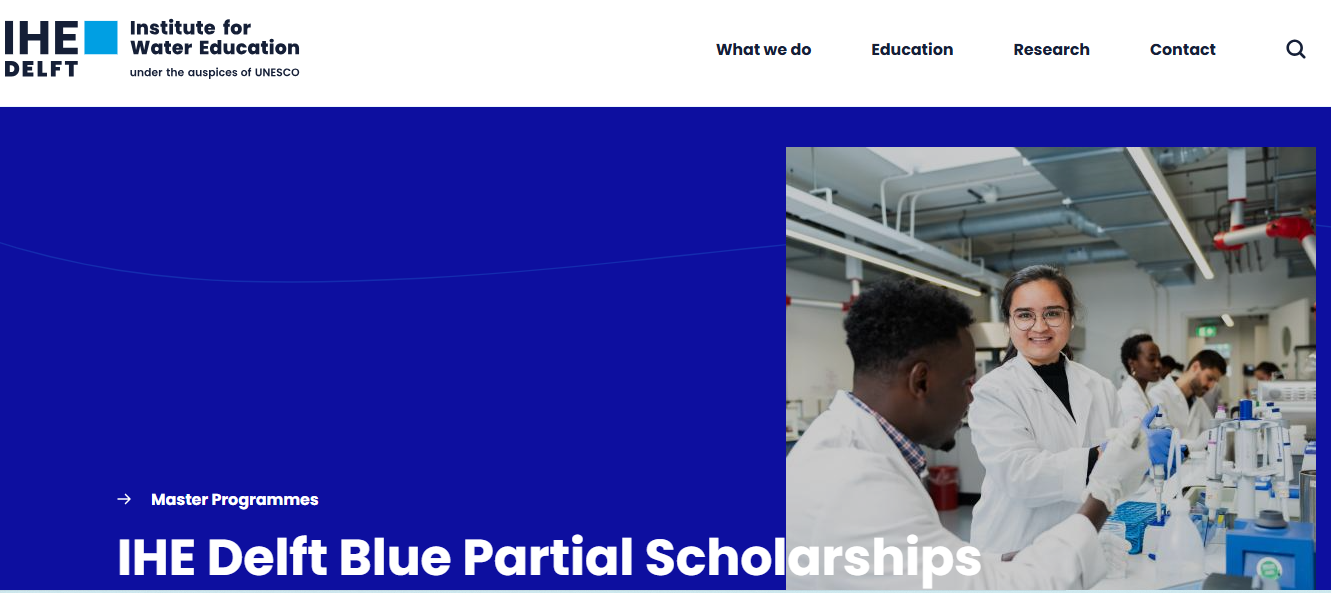 IHE Delft Blue Partial Scholarships