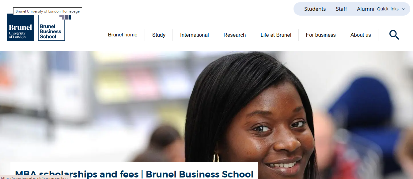 Brunel University London MBA Scholarship