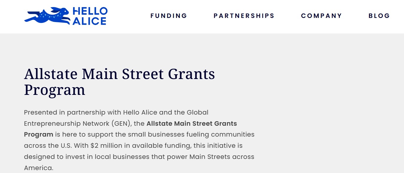 Allstate Main Street Grants Program 2026