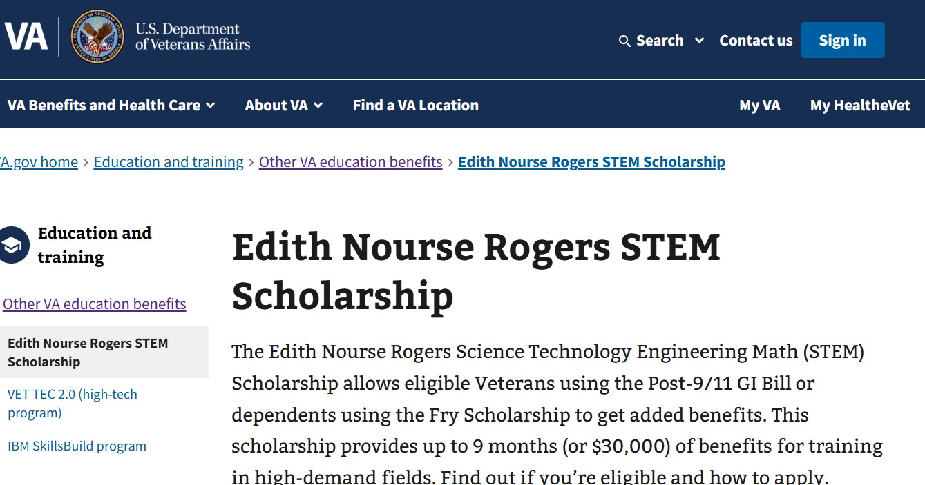 Edith Nourse Rogers STEM Scholarship 2026