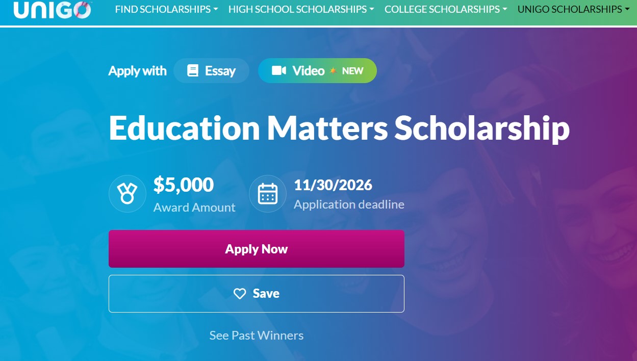 Education Matters Scholarship 2026