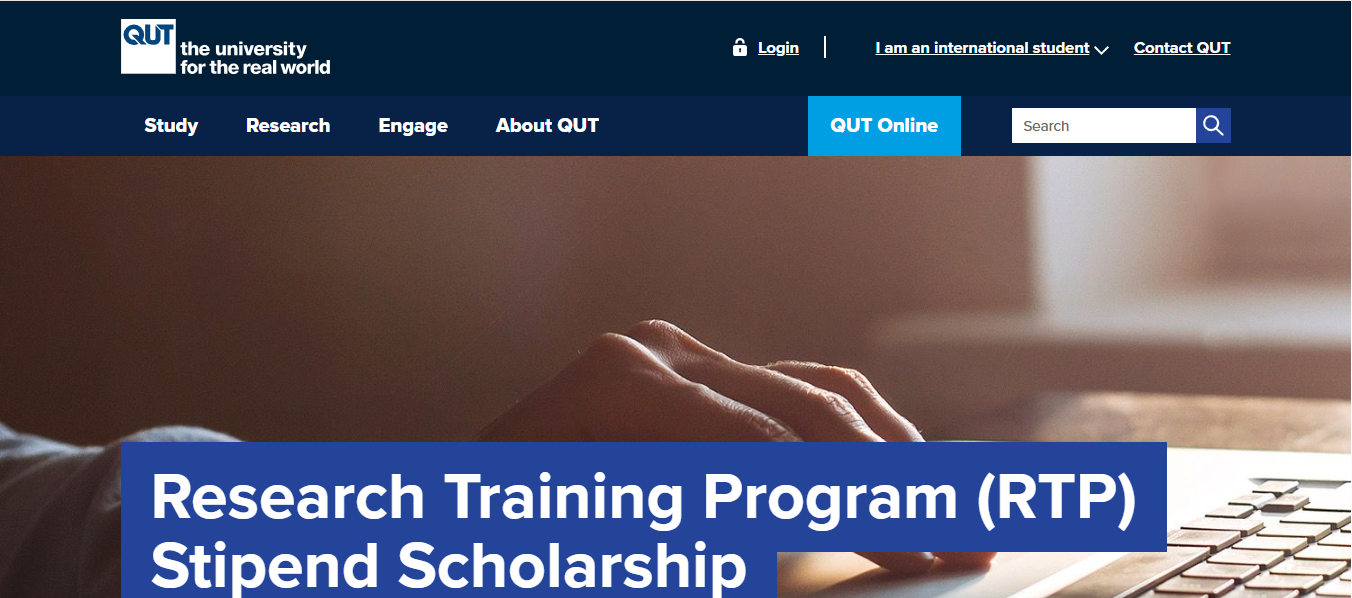Research Training Program (RTP) Stipend Scholarship