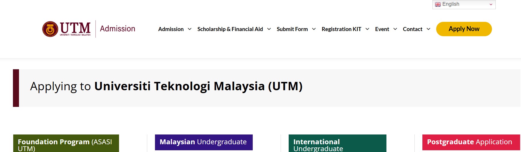 University Technology Malaysia Scholarships 2026
