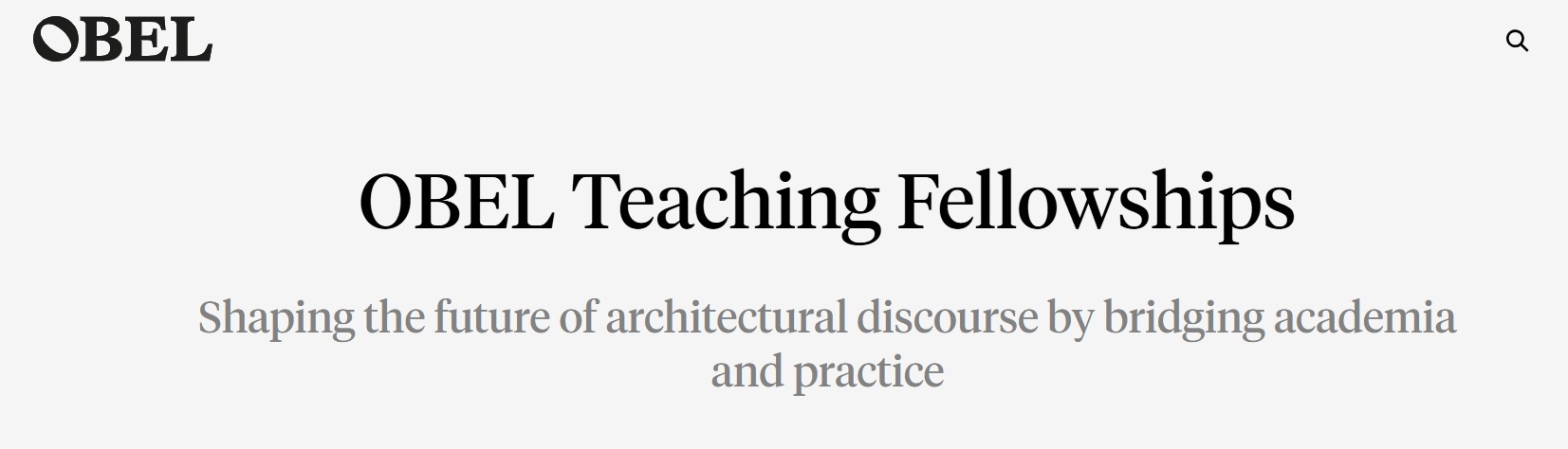 OBEL Teaching Fellowships 2026