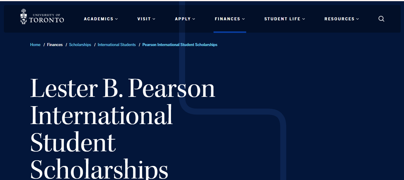 Lester B. Pearson International Student Scholarships