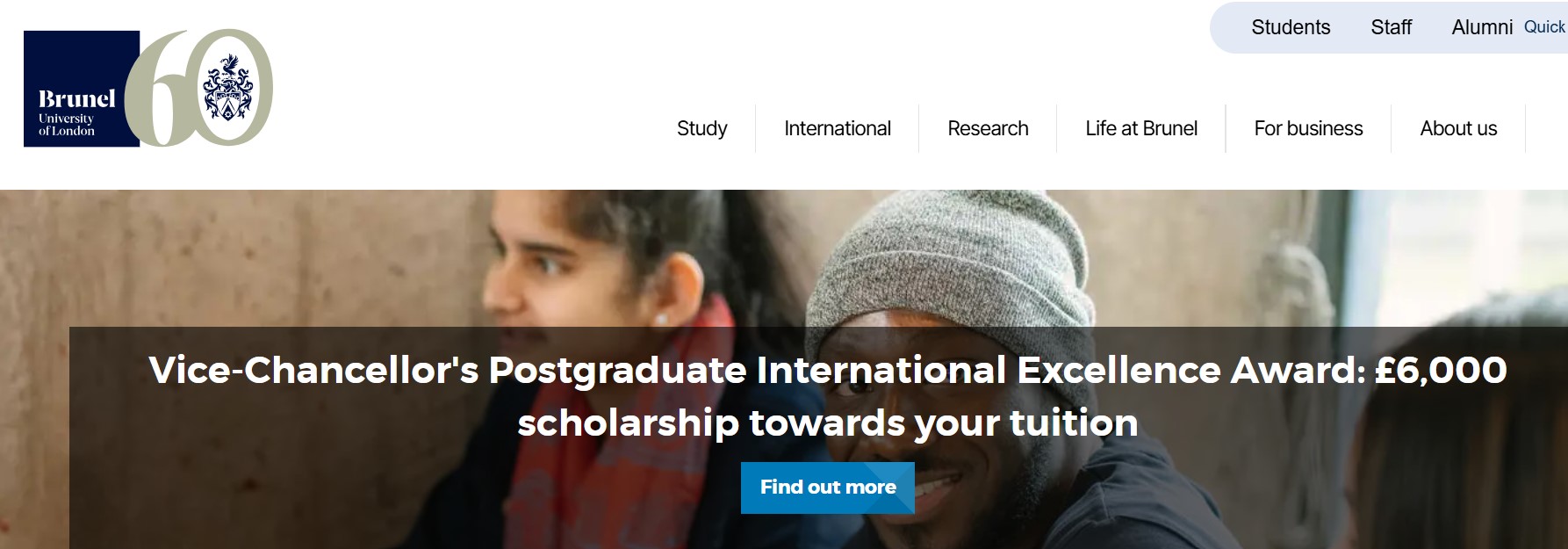 Vice Chancellor’s Postgraduate International Excellence Award 2026