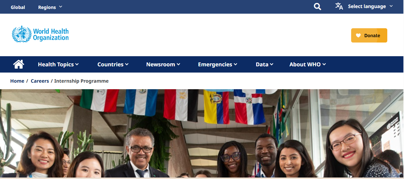 WHO Internship Programme
