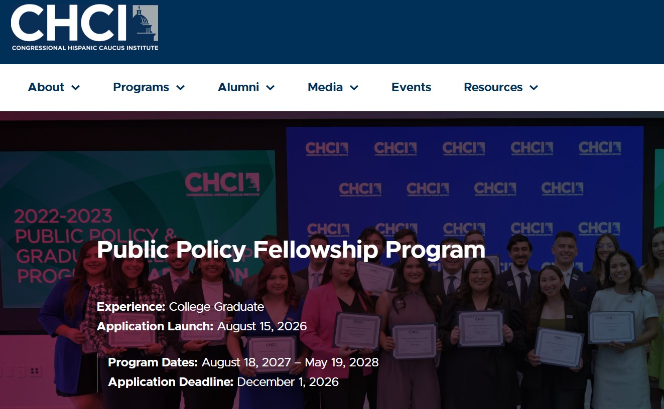 CHCI Public Policy Fellowship Program 2027