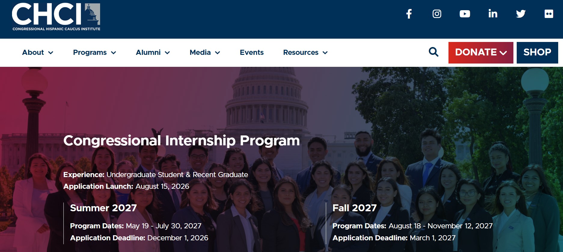 Congressional Internship Program 2027
