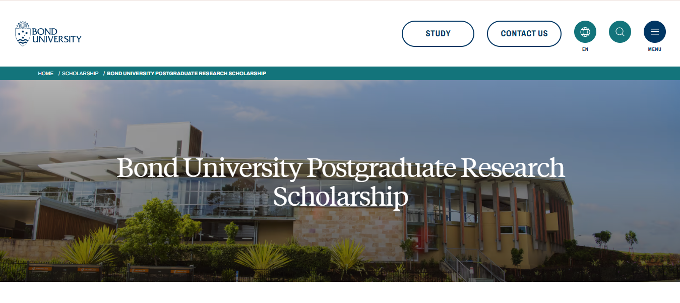 Bond University Postgraduate Research Scholarship
