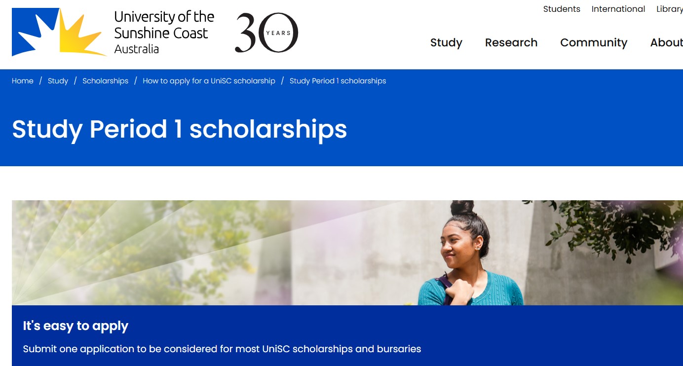 University of Sunshine Coast Scholarships 2027