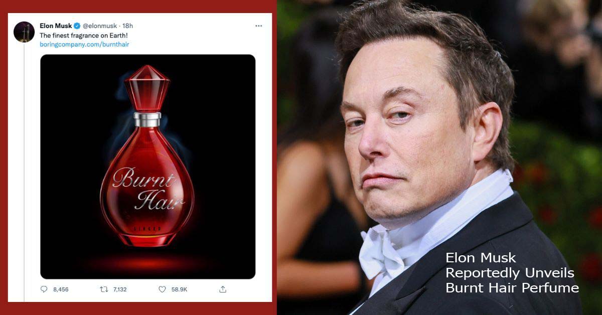 Elon Musk Reportedly Unveils Burnt Hair Perfume