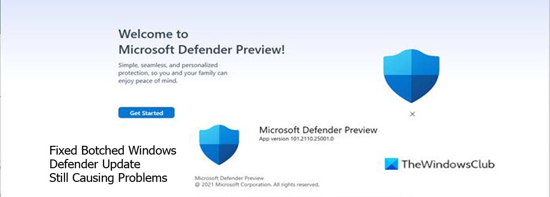 Fixed Botched Windows Defender Update Still Causing Problems