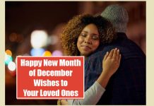 Happy New Month of December Wishes to Your Loved Ones