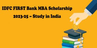 IDFC FIRST Bank MBA Scholarship 2023-25 – Study in India