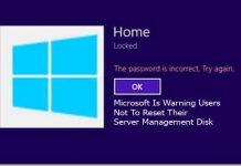 Microsoft Is Warning Users Not To Reset Their Server Management Disk