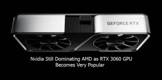 Nvidia Still Dominating AMD as RTX 3060 GPU Becomes Very Popular