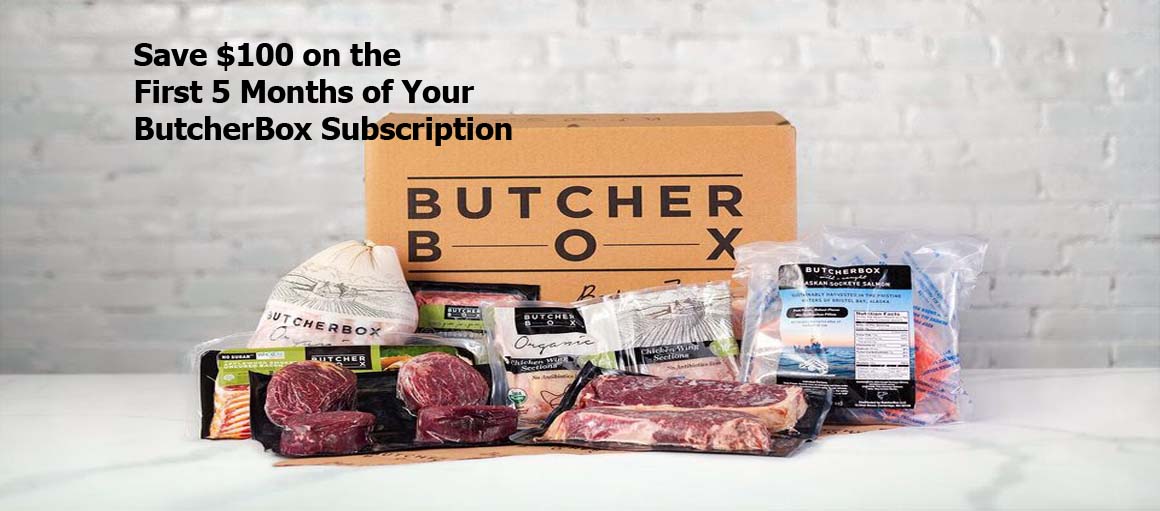 Save $100 on the First 5 Months of Your ButcherBox Subscription
