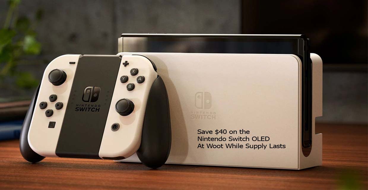 Save $40 on the Nintendo Switch OLED At Woot While Supply Lasts