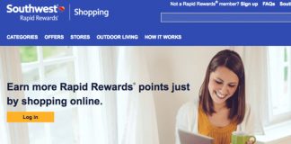 Southwest Rapid Rewards Shopping