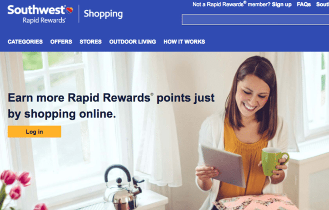 Southwest Rapid Rewards Shopping