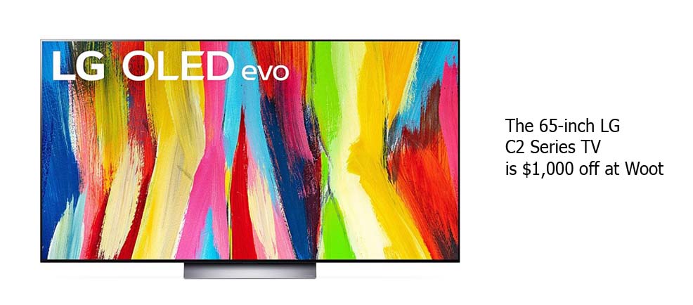 The 65-inch LG C2 Series TV is $1,000 off at Woot